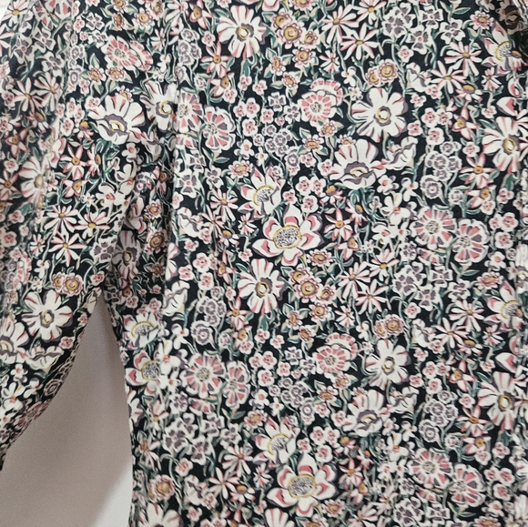 J. Crew Liberty London Floral Print Blouse 100% Cotton 10 - Picture 3 of 9